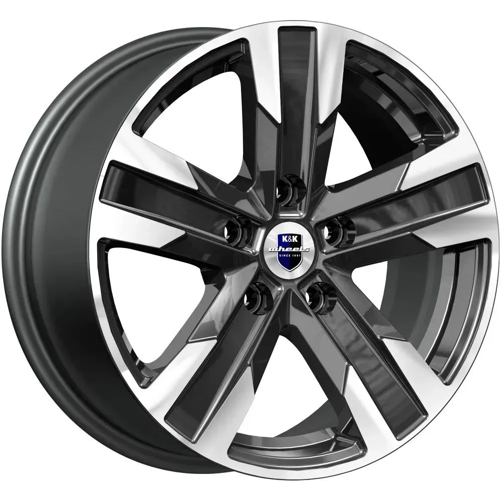 Диск Литой K&K мод.Висмут  D16*7 PCD 5*108 ET45 DIA63.3  дарк платинум  