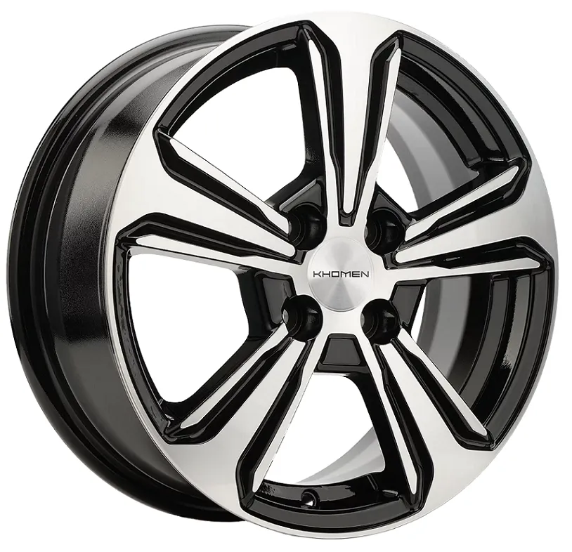 Диск Литой Khomen Wheels мод.KHW1502 D15*6 PCD 4*100 ET48 DIA54.1  Black-FP  