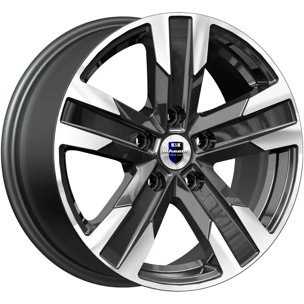 Диск Литой K&K мод.Висмут  D16*7 PCD 5*108 ET45 DIA63.3  дарк платинум  